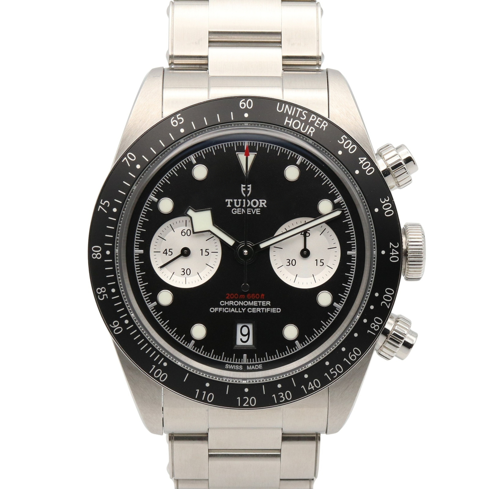 Tudor Black Bay Chrono Watch, Stainless Steel, Men's, Black, 79360N